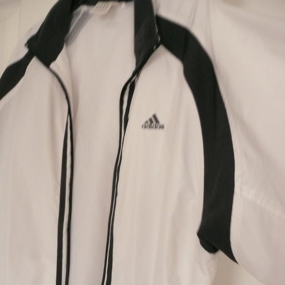 vintage men's adidas tennis, activewear jacket  white size M - Picture 5 of 10